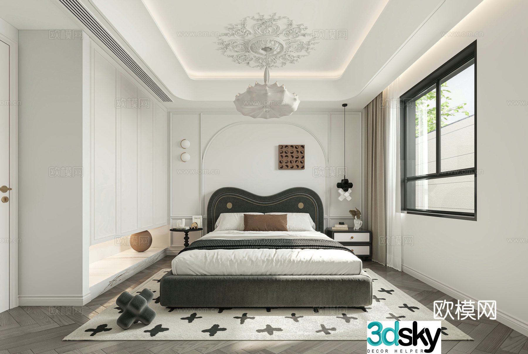 French bedroom master bedroom 3d model