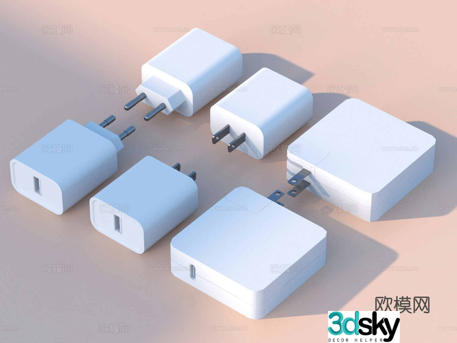 Charging head charger 3d model