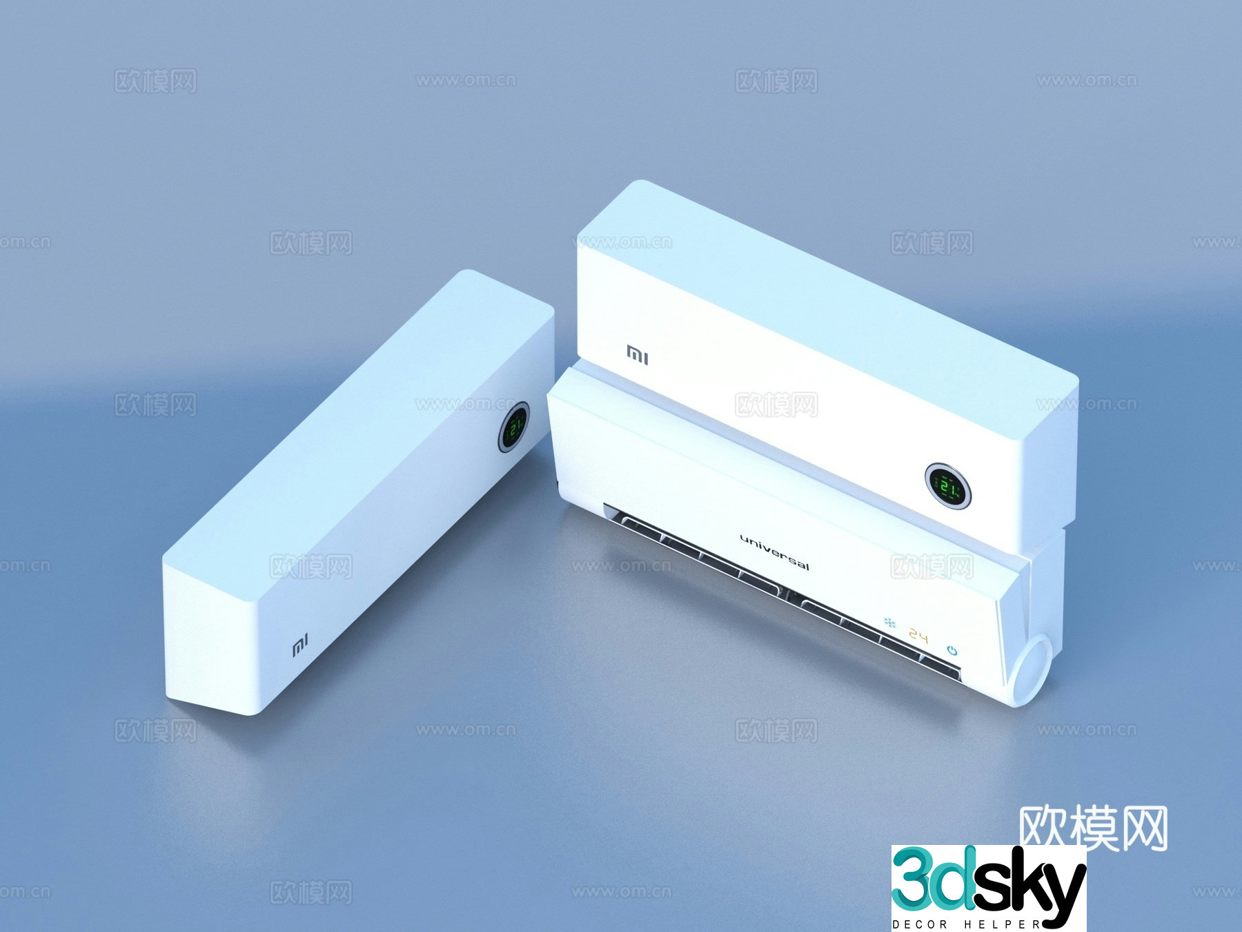 3D model in the air conditioner and air conditioner