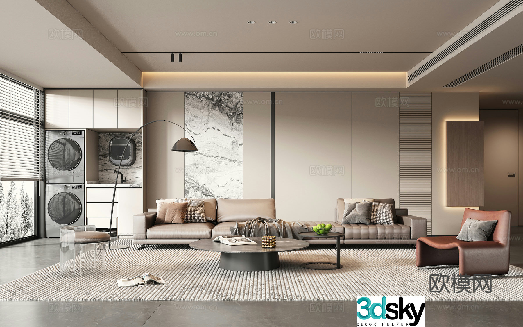 Italian living room 3d model