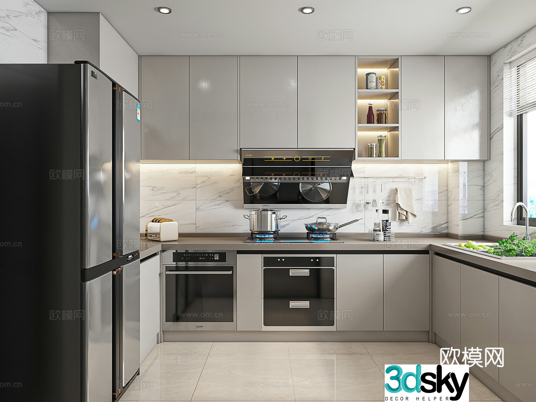 Modern kitchen 3d model