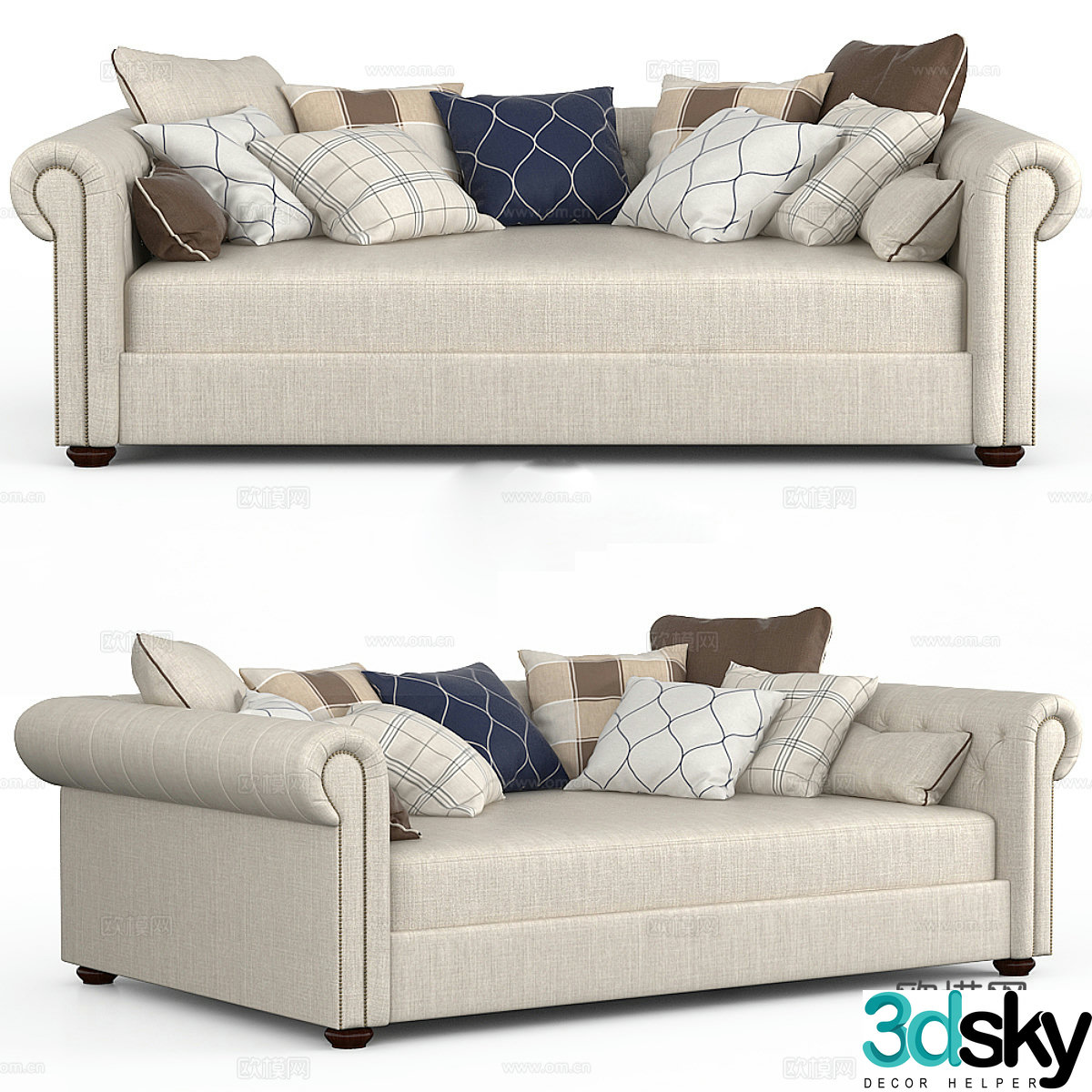 multi-person sofa 3d model