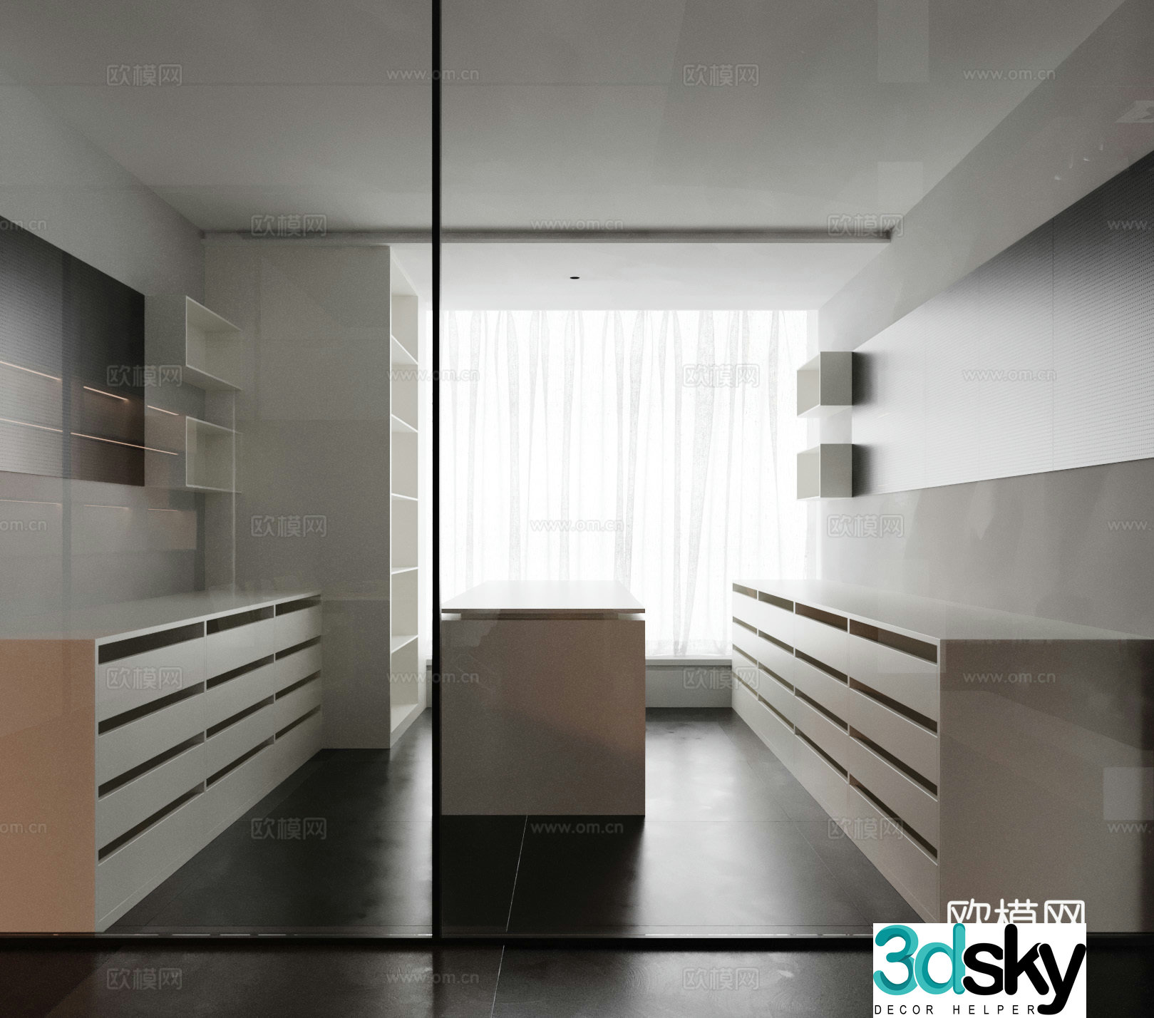 Modern cloakroom 3d model