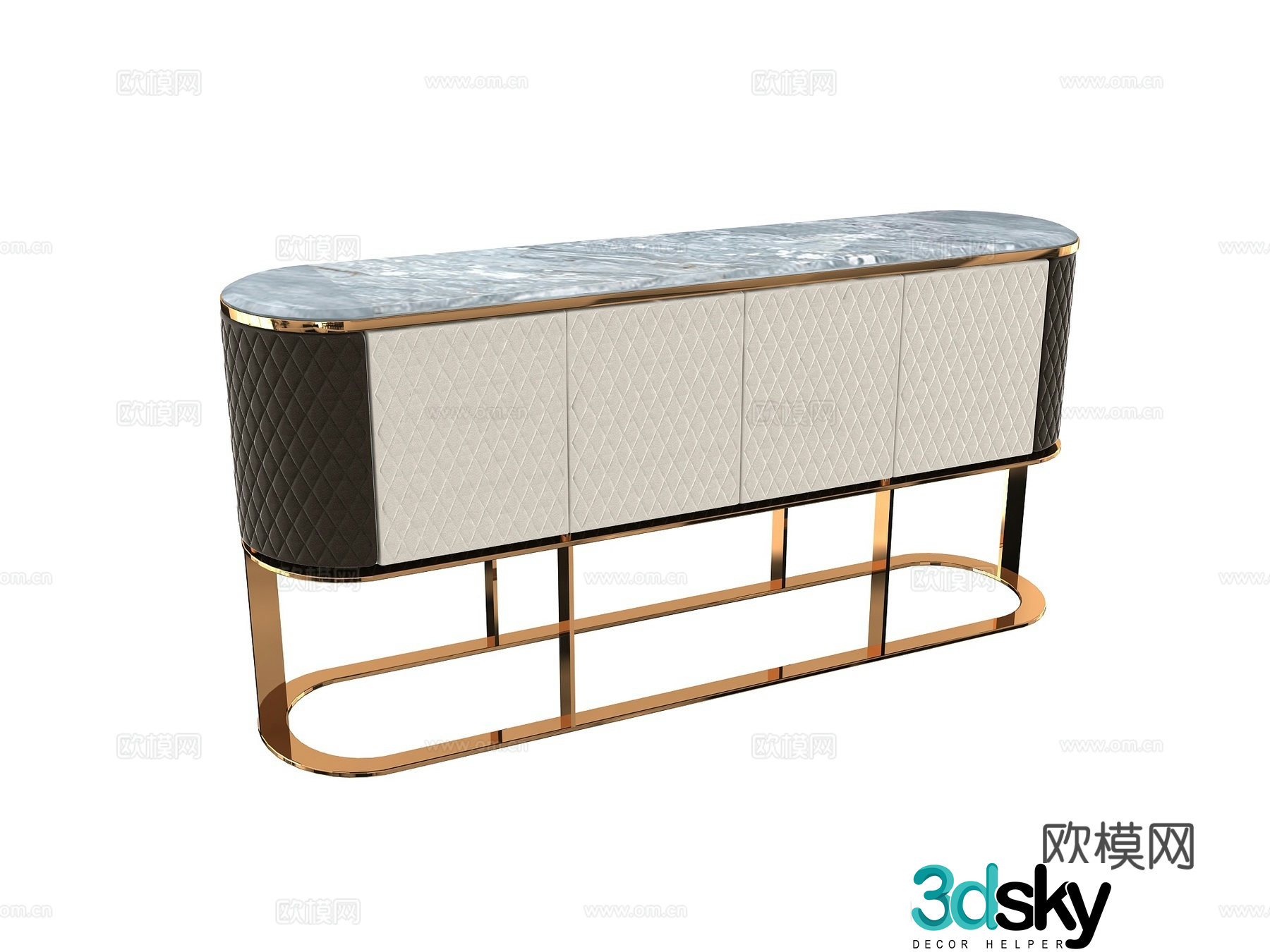 Modern entryway cabinet 3d model
