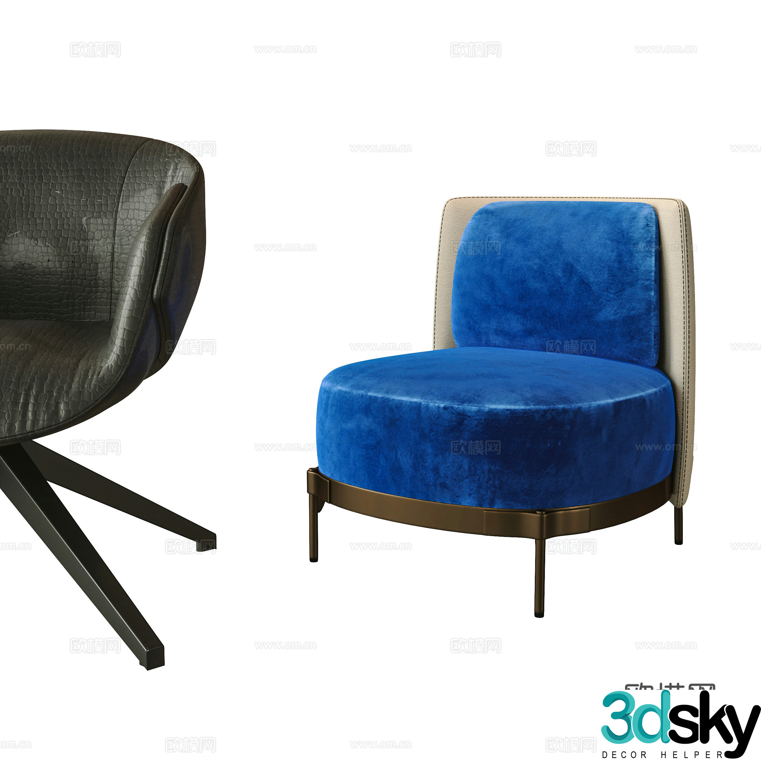 Modern leisure chair sofa chair 3d model