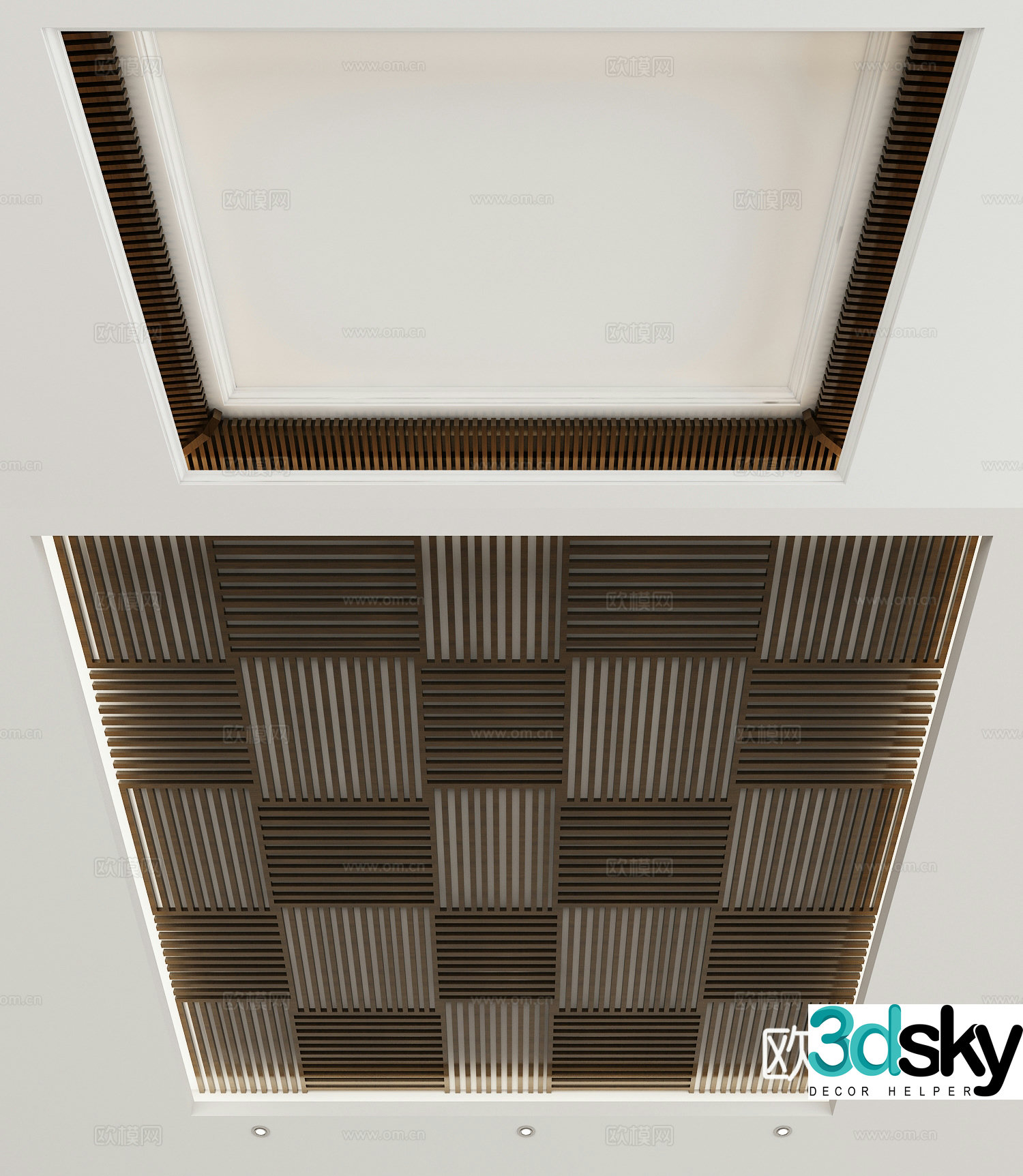 New Chinese style ceiling 3D model