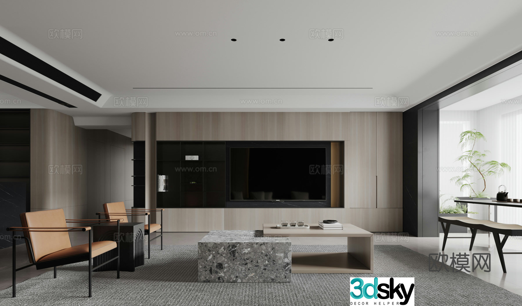 Modern living room 3d model