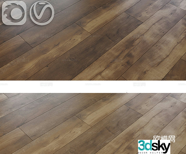dark floor wooden floor 3d model