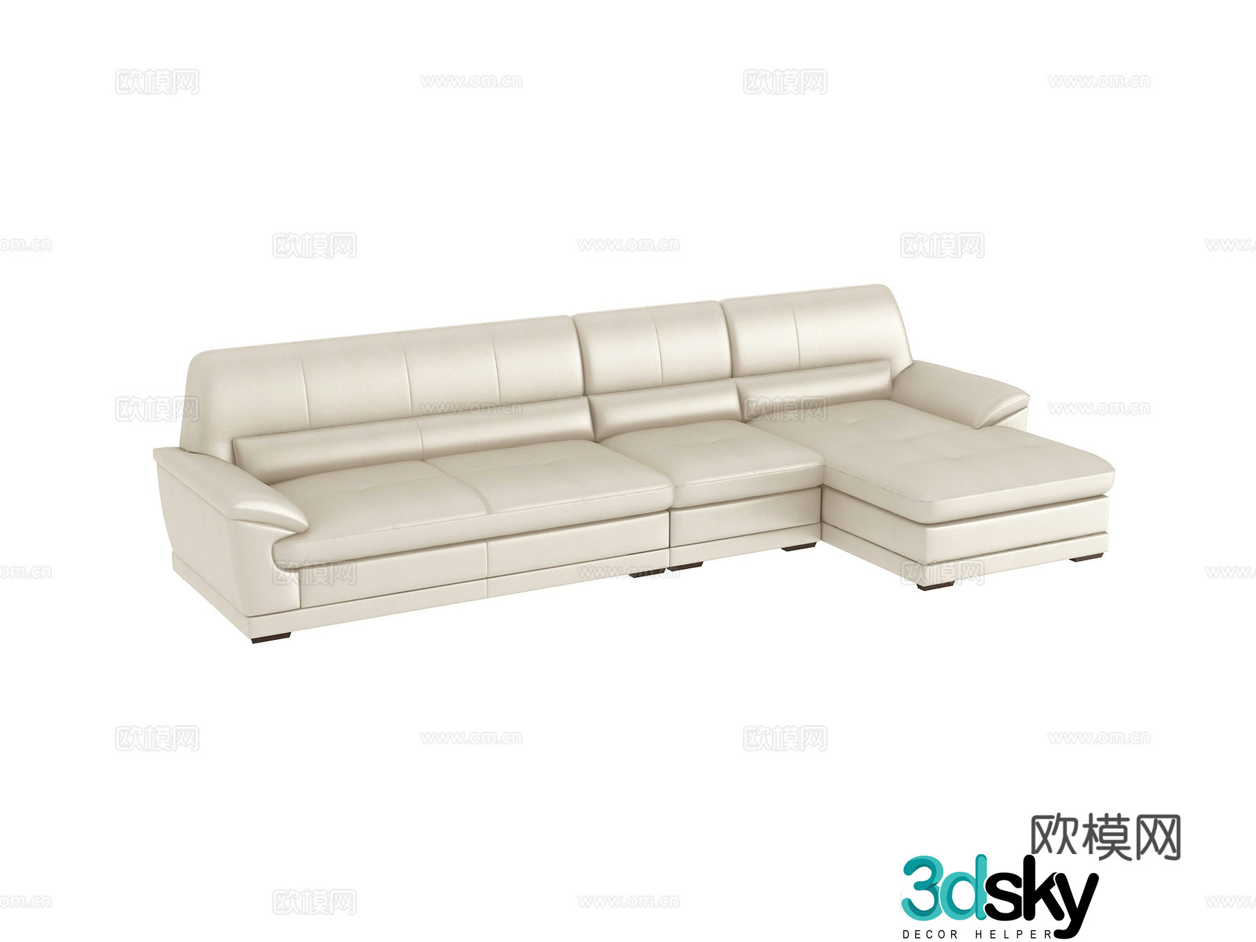 Multi-person sofa corner sofa 3d model