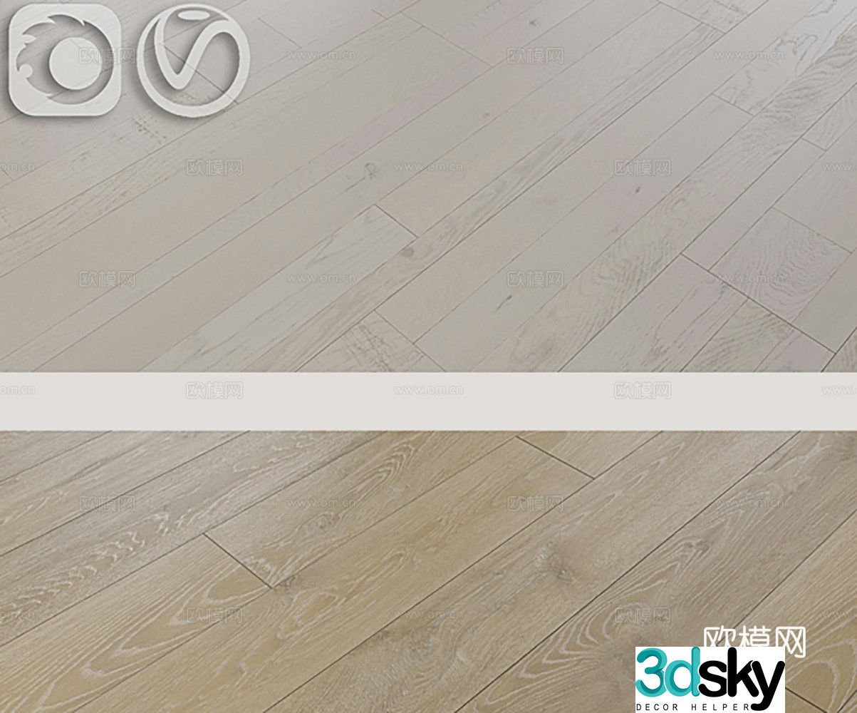 light color floor wooden floor 3d model