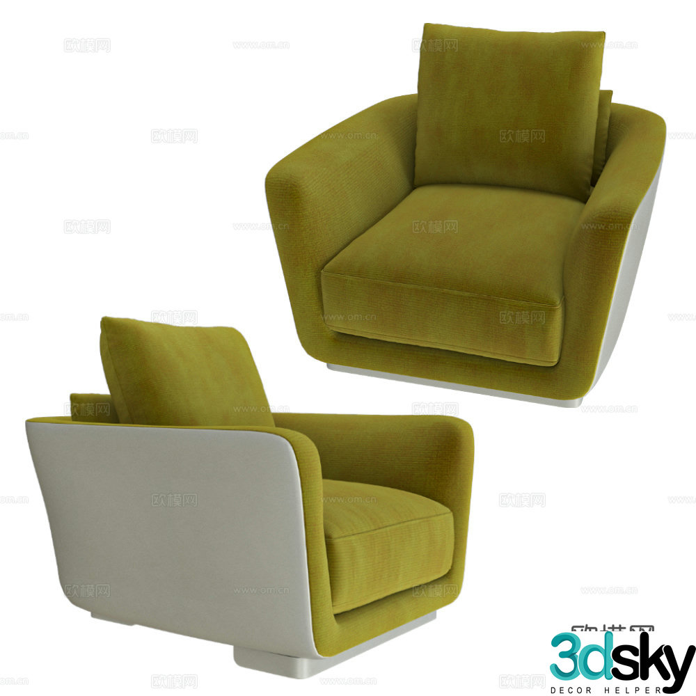 Modern single sofa 3d model