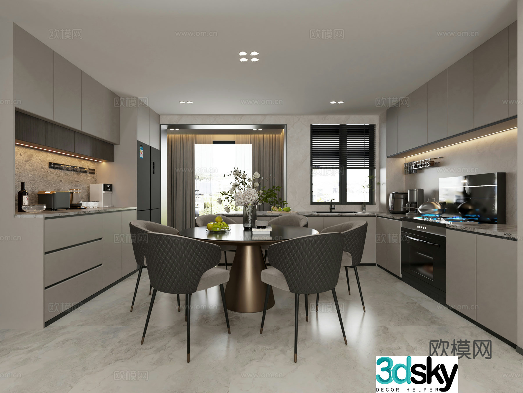 Modern restaurant 3d model