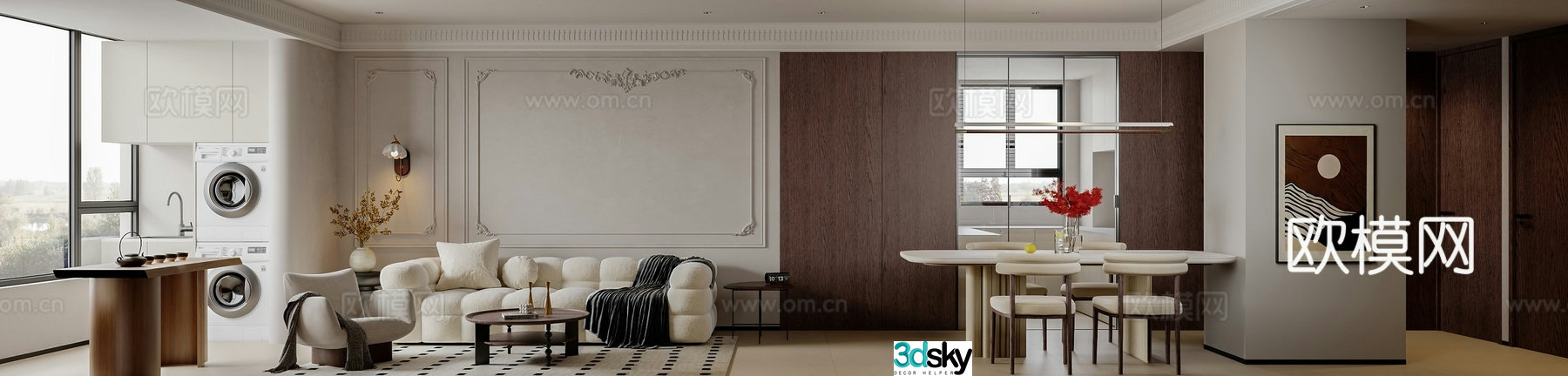 French restaurant 3d model