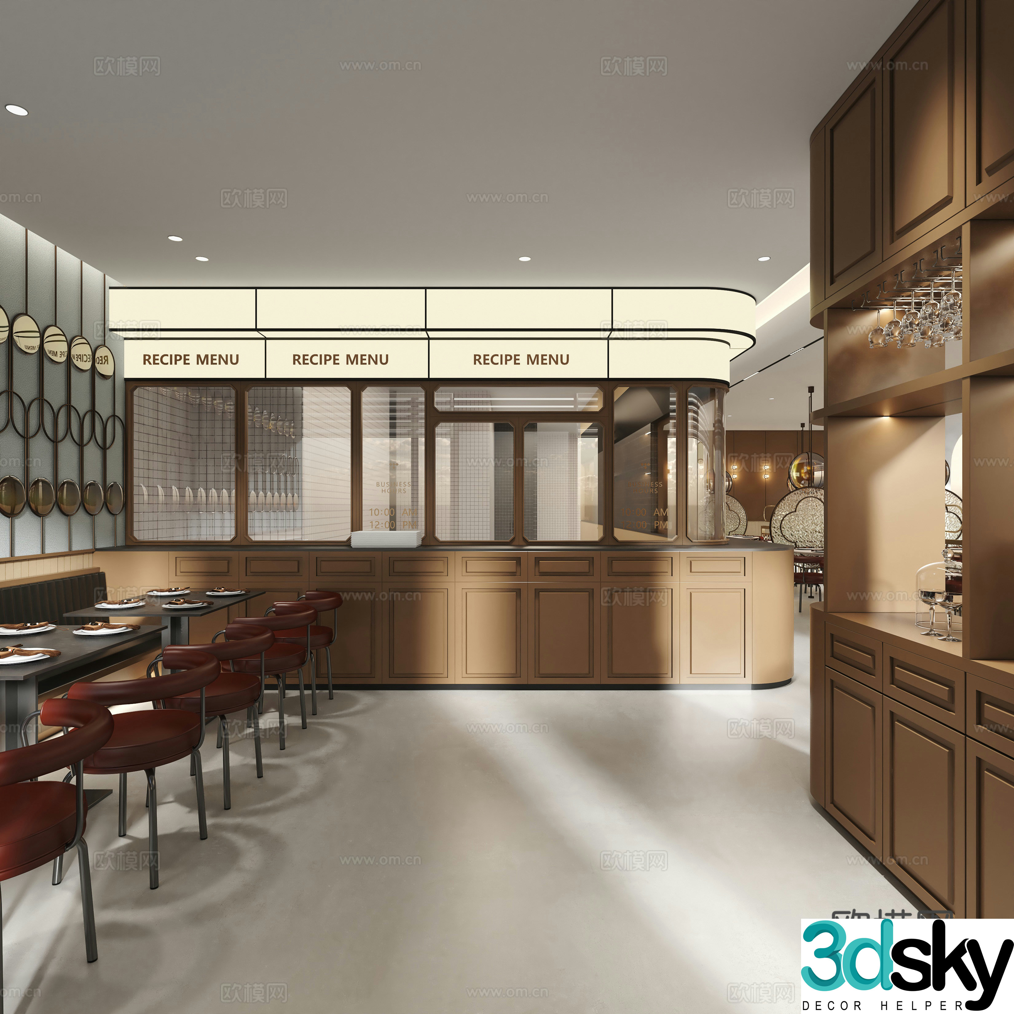 French fast food restaurant fast food restaurant 3d model