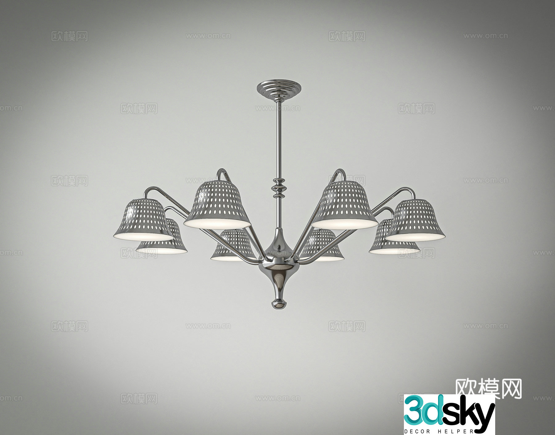 Modern creative chandelier 3d model