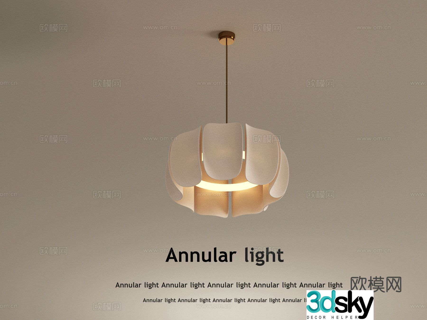 Cream style chandelier bedroom chandelier decorative chandelier 3d model