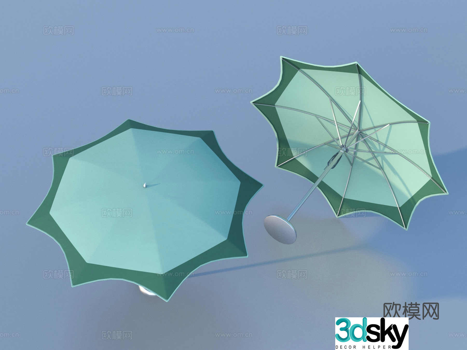 Outdoor parasol swing umbrella folding umbrella 3D model