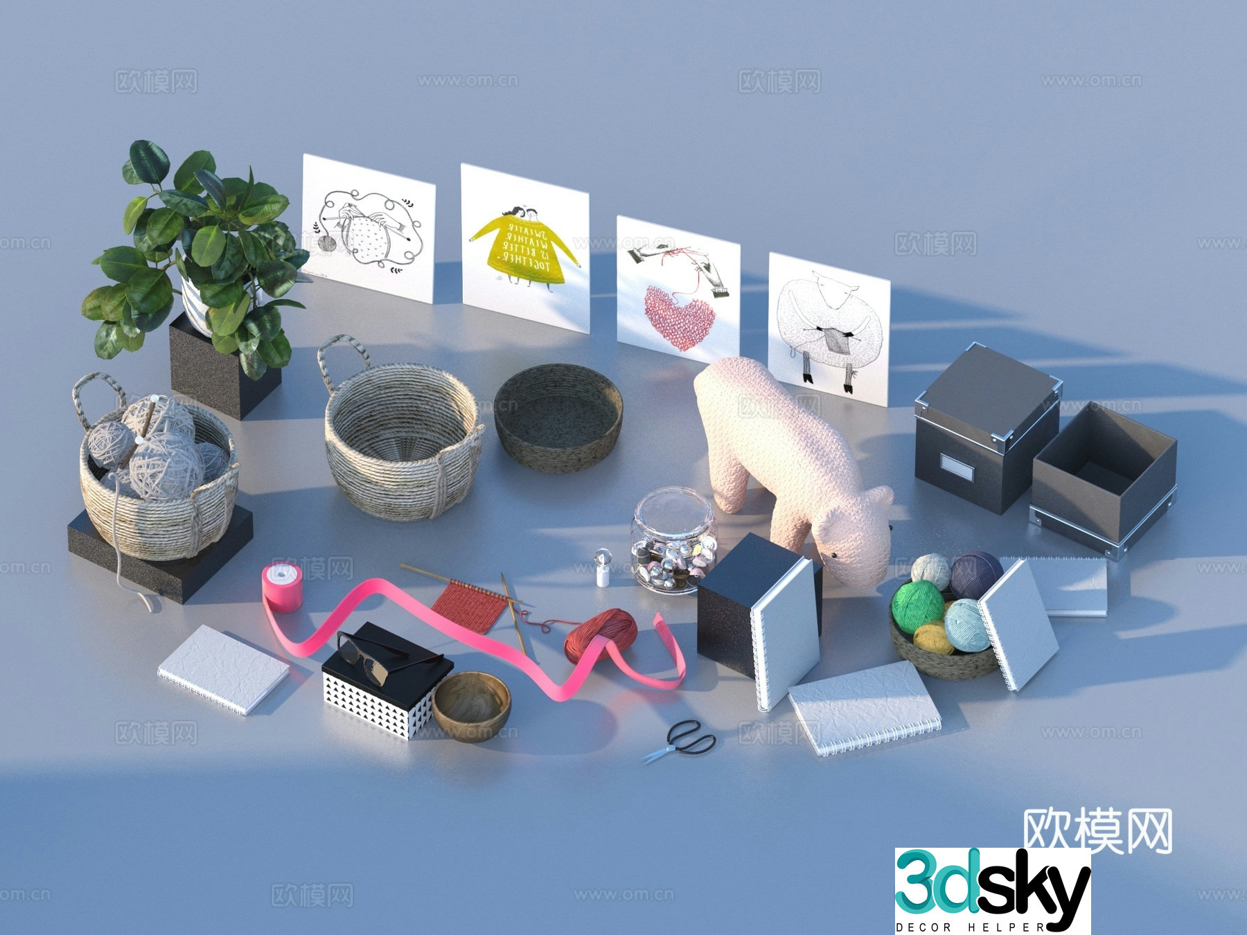 Daily necessities decorations 3d model