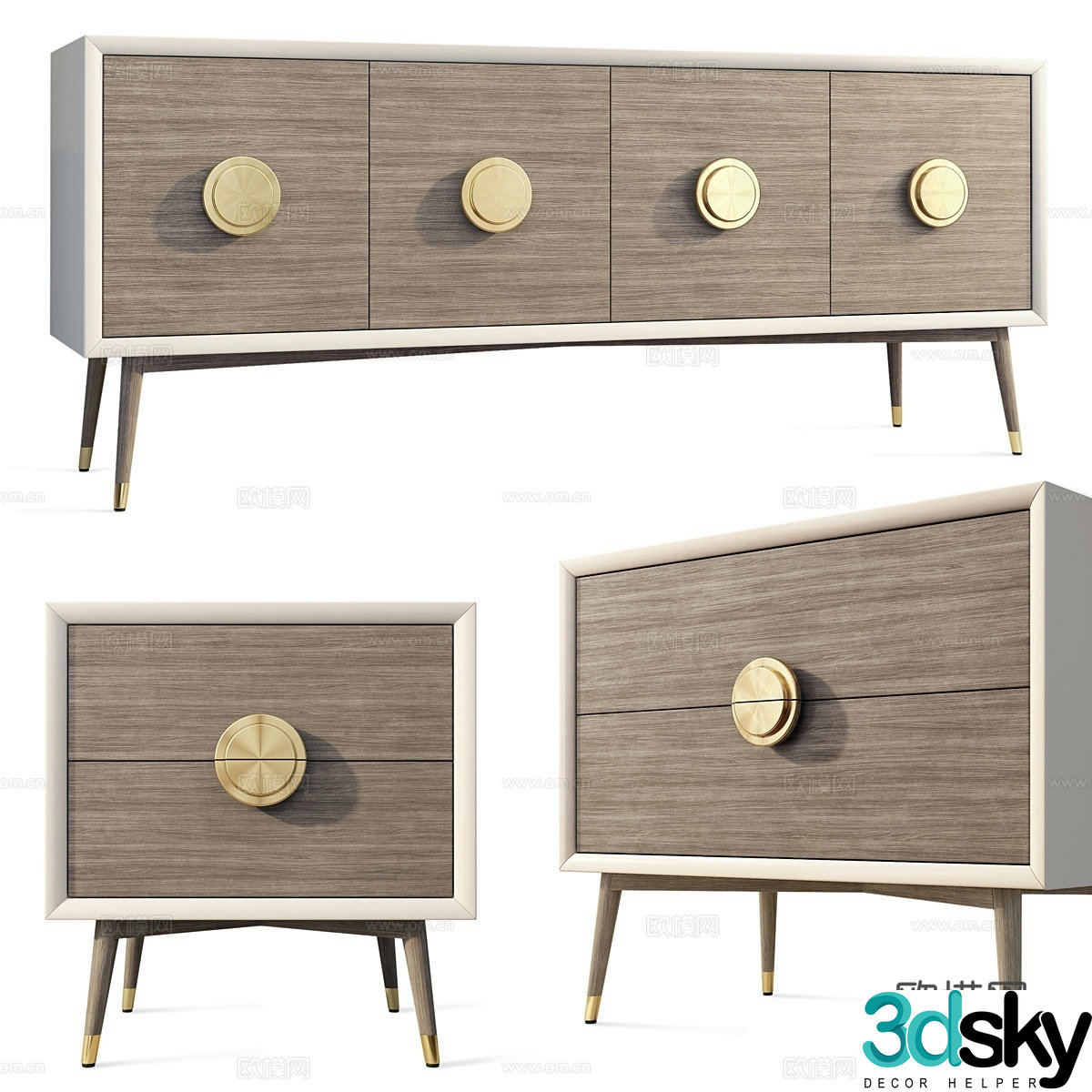 New Chinese style TV cabinet 3d model