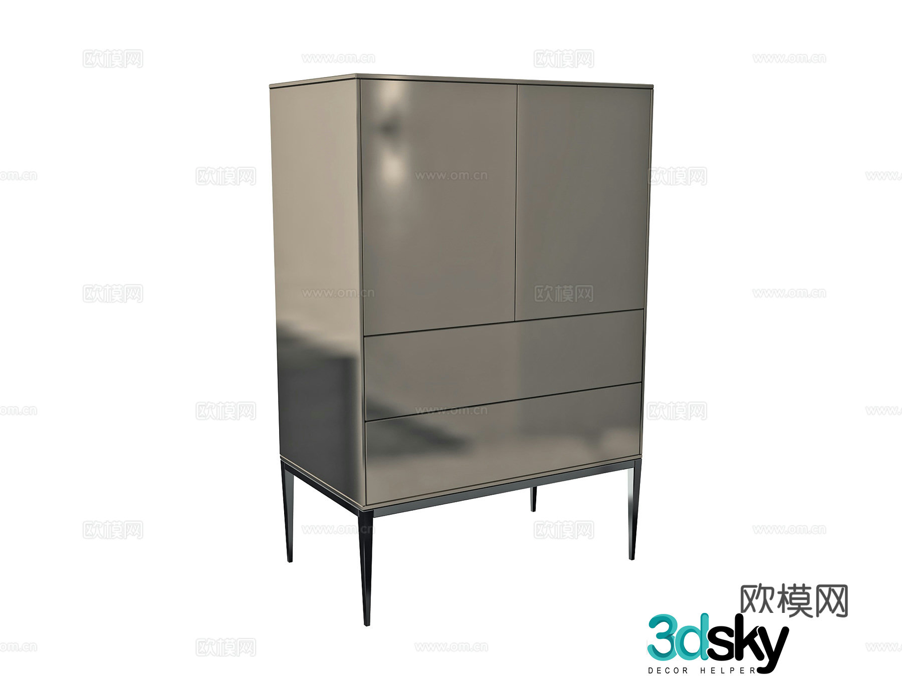 Entrance cabinet high cabinet 3d model