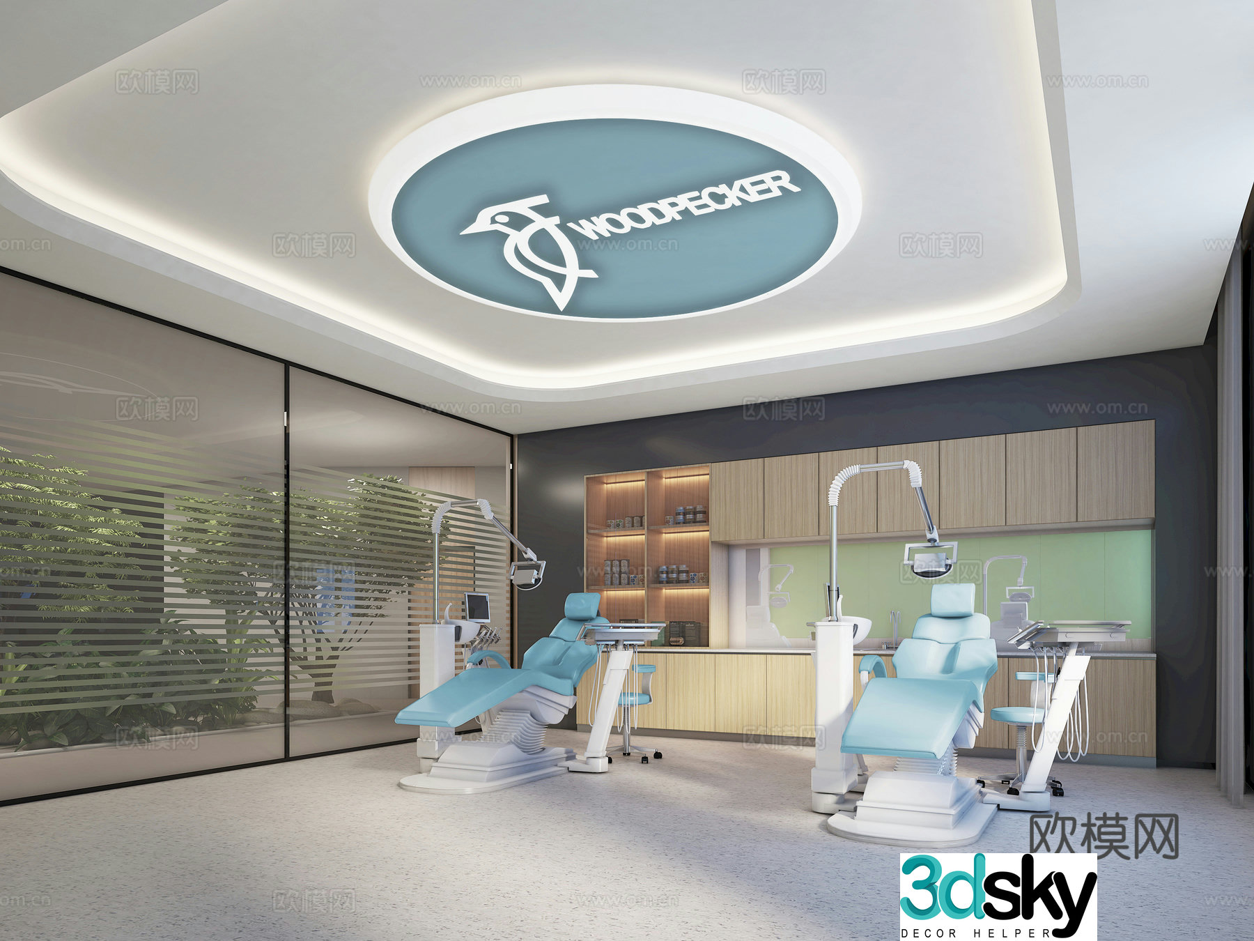 Modern dental hospital cleaning room 3d model