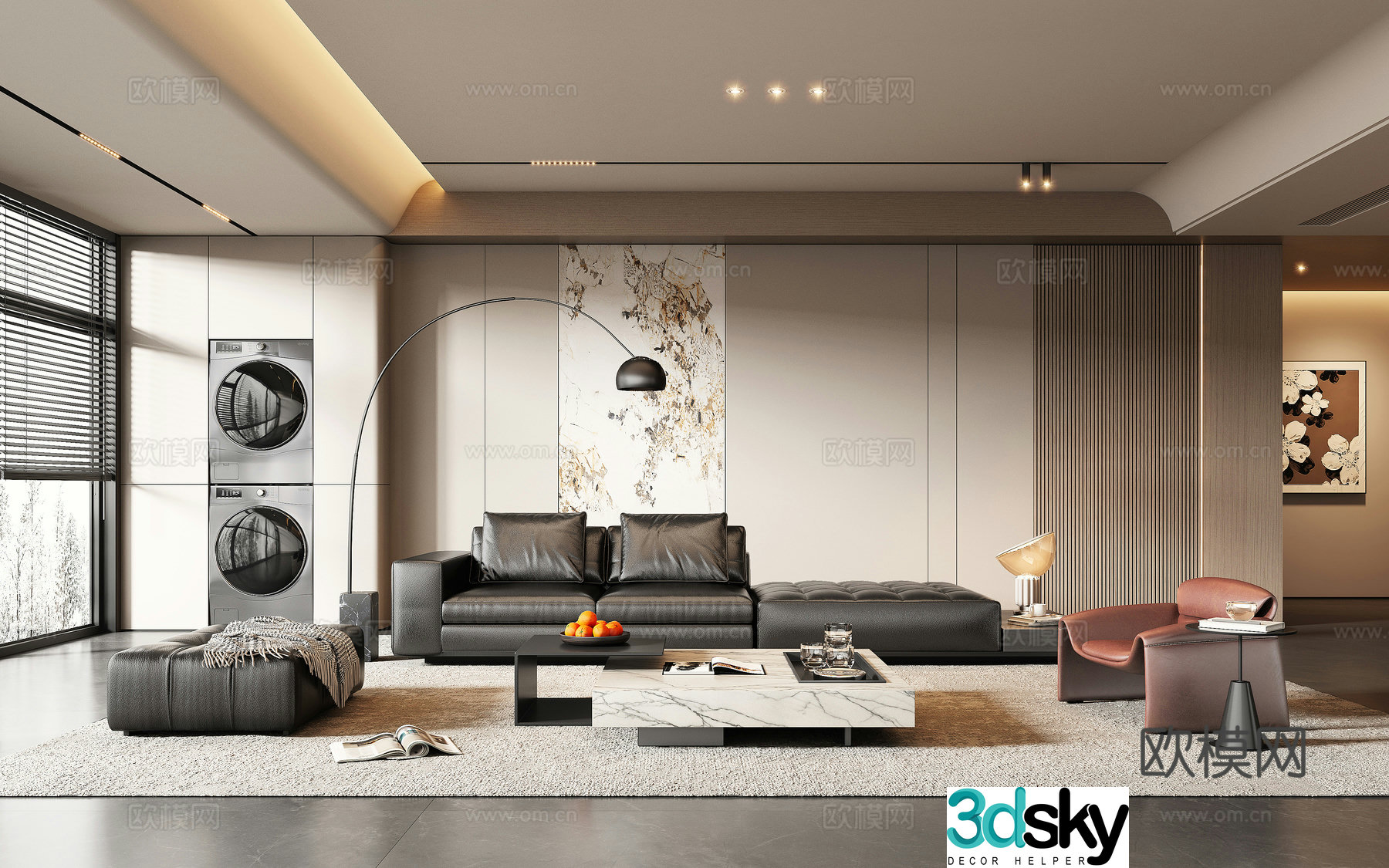 Italian living room 3d model
