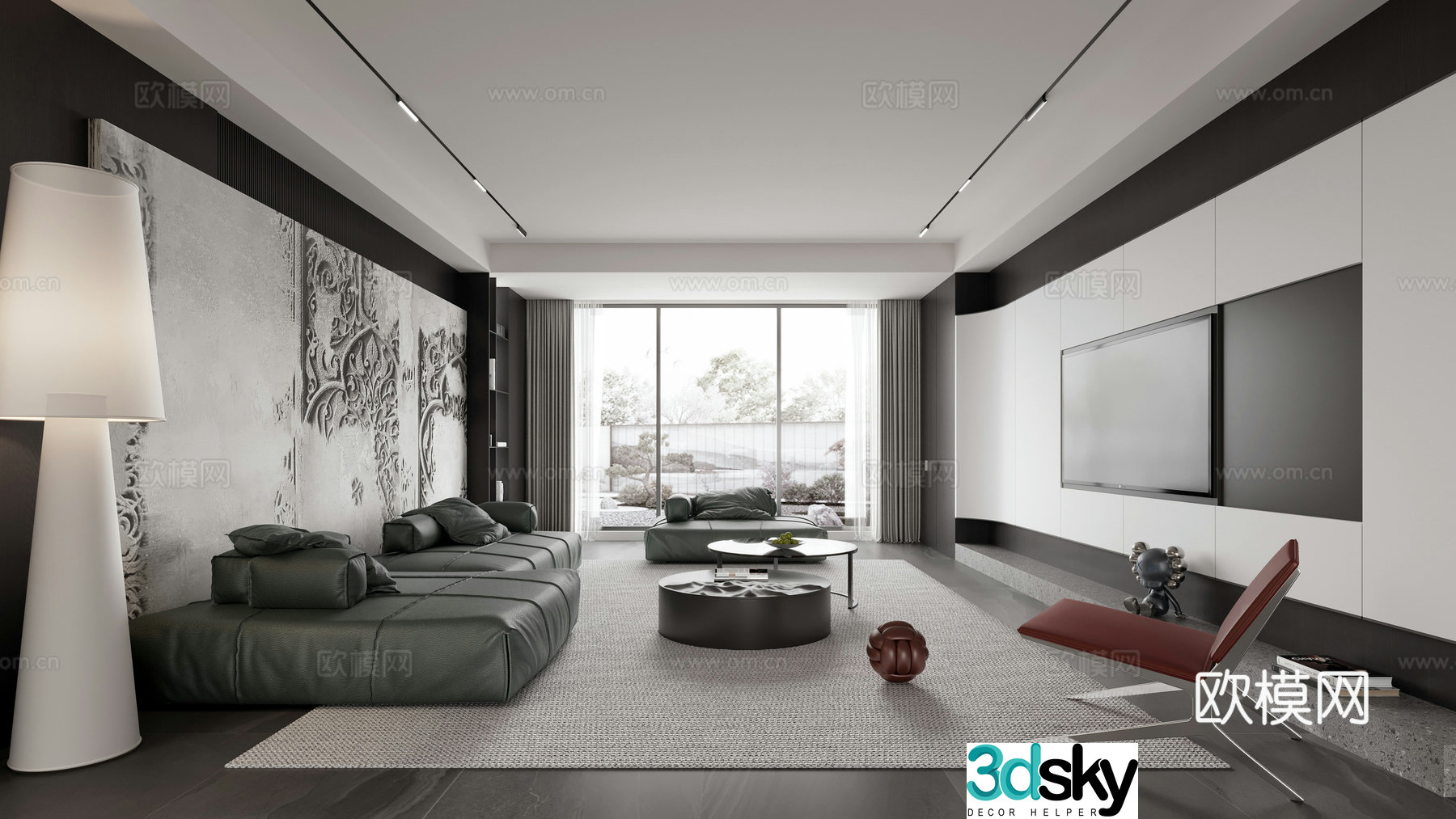 Modern living room 3d model