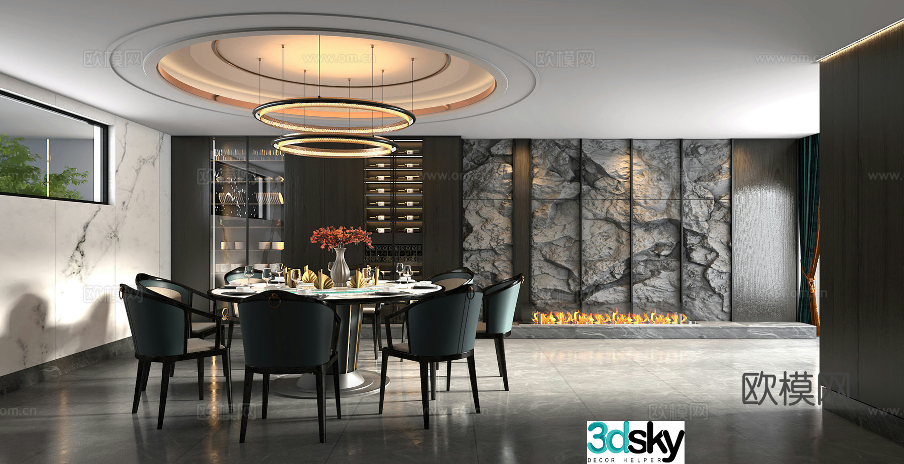 New Chinese restaurant 3d model