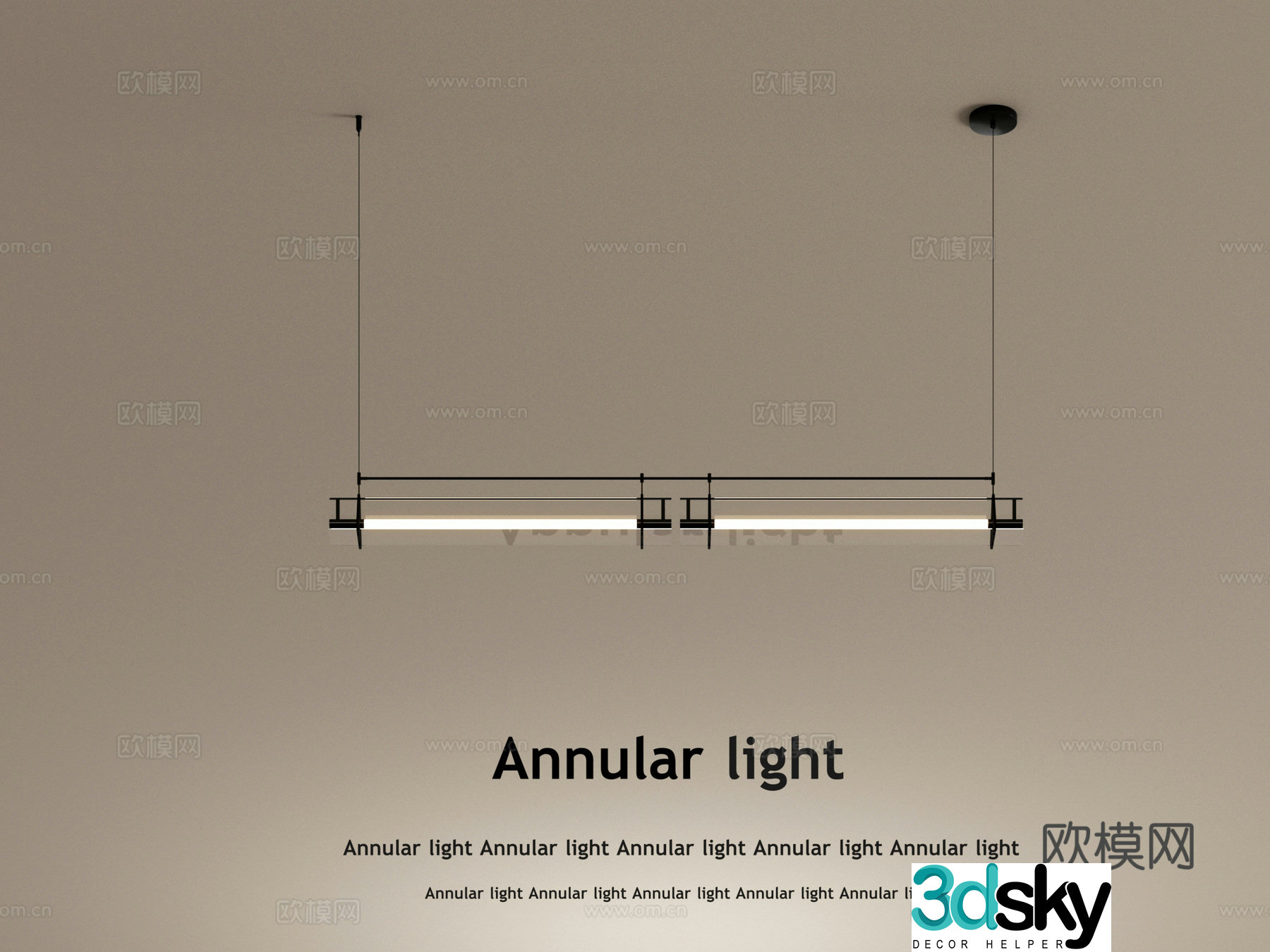 Modern minimalist chandelier restaurant chandelier 3d model
