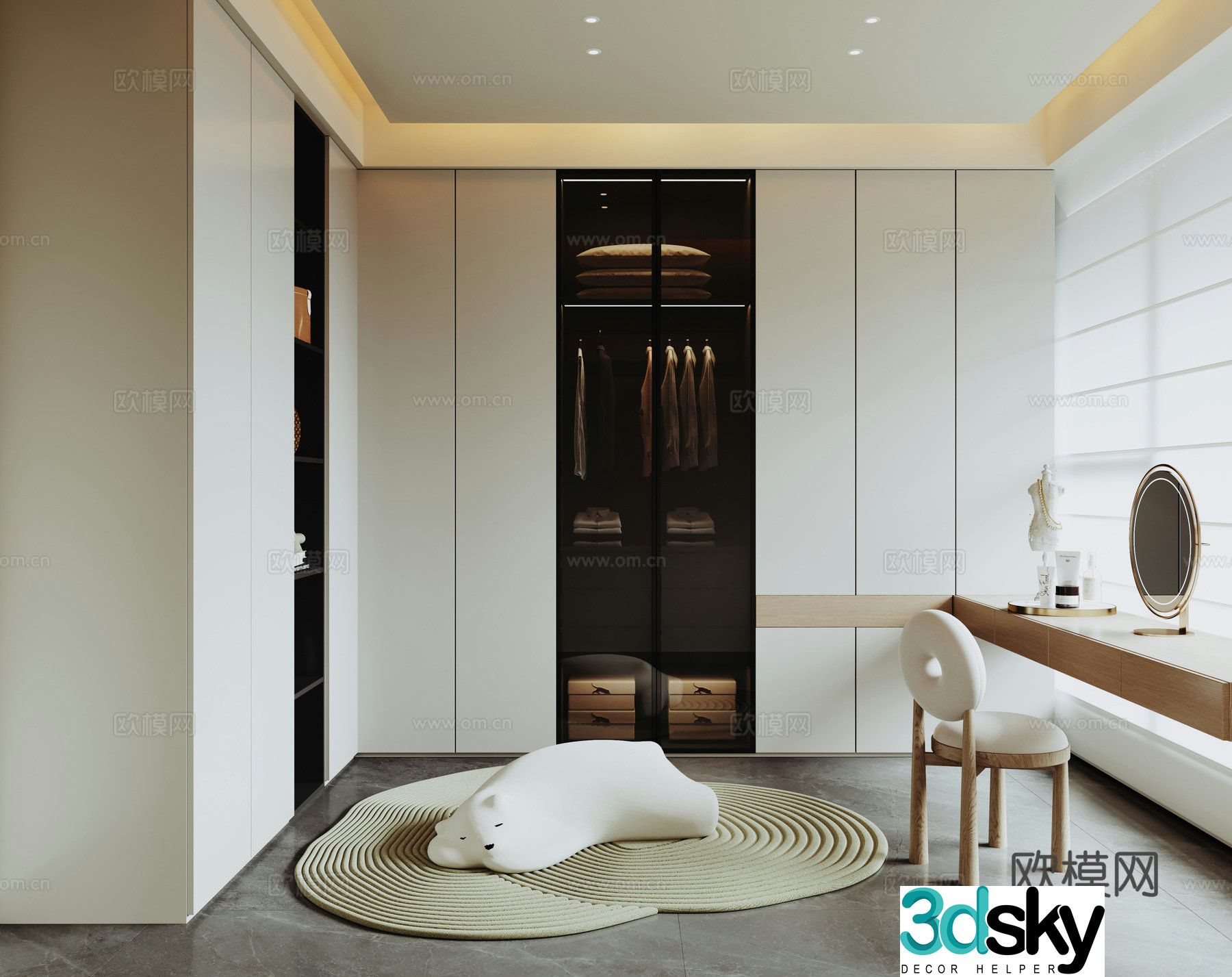 Modern cloakroom 3d model