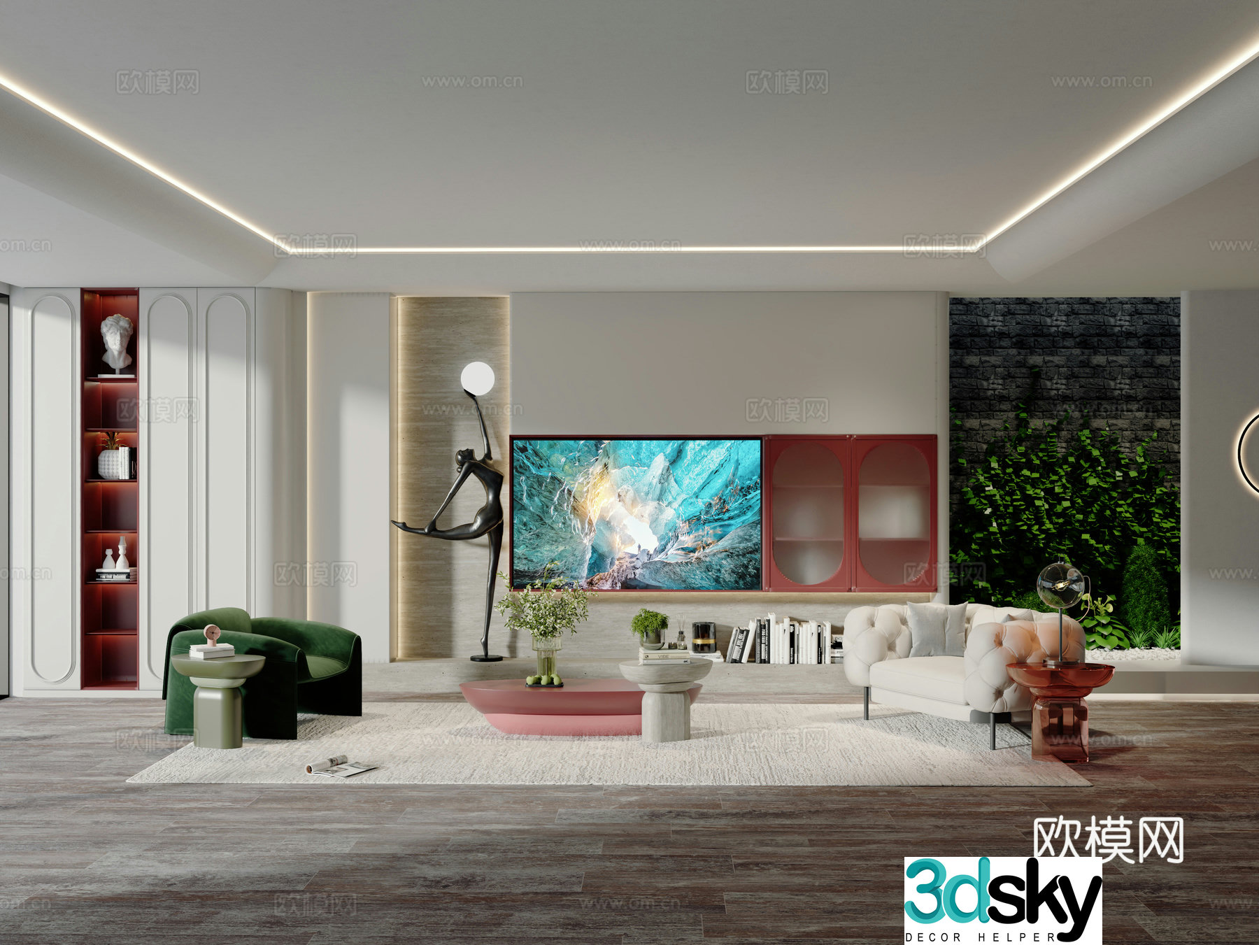 Modern living room 3d model
