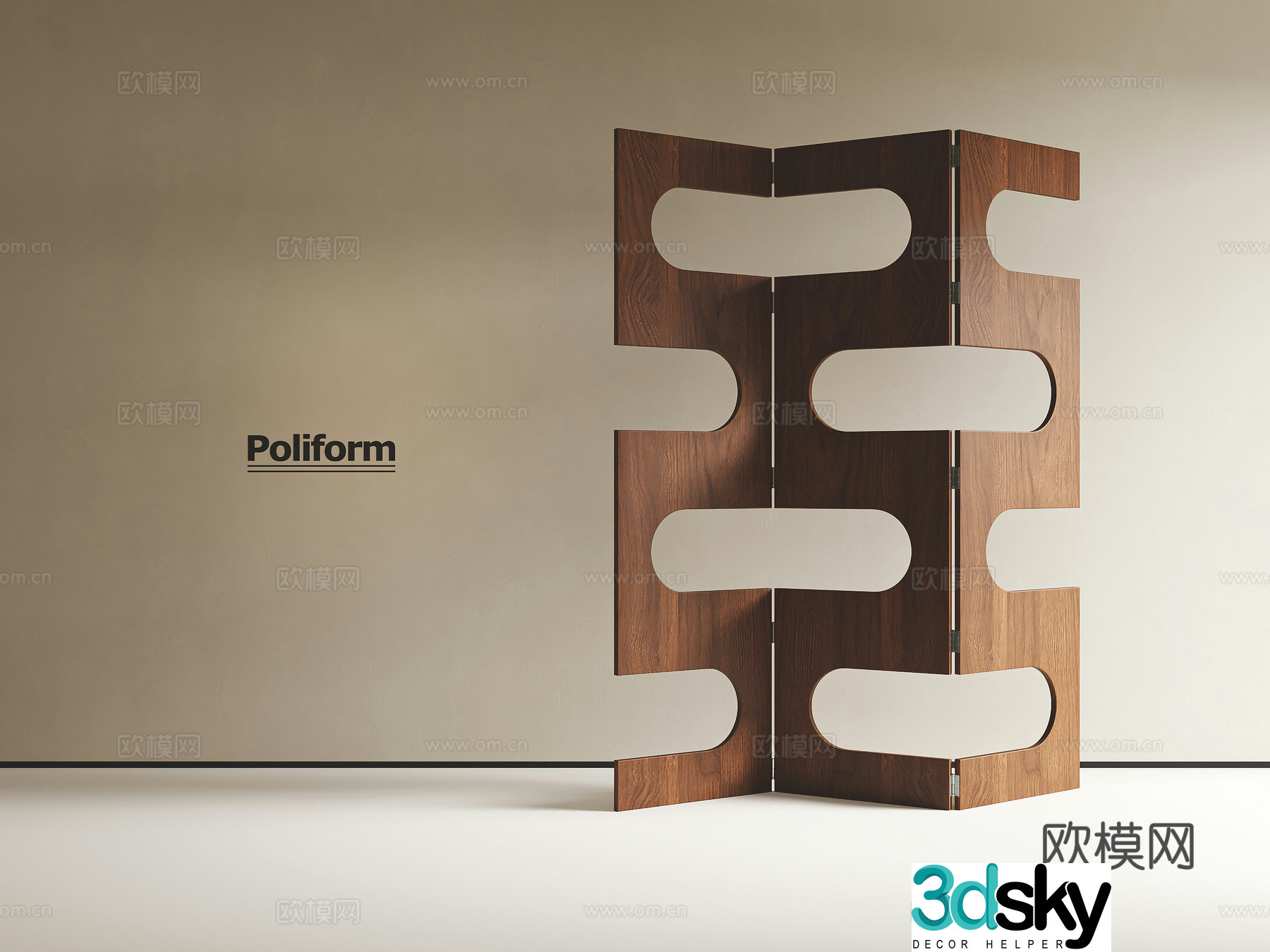 Medieval style screen 3d model