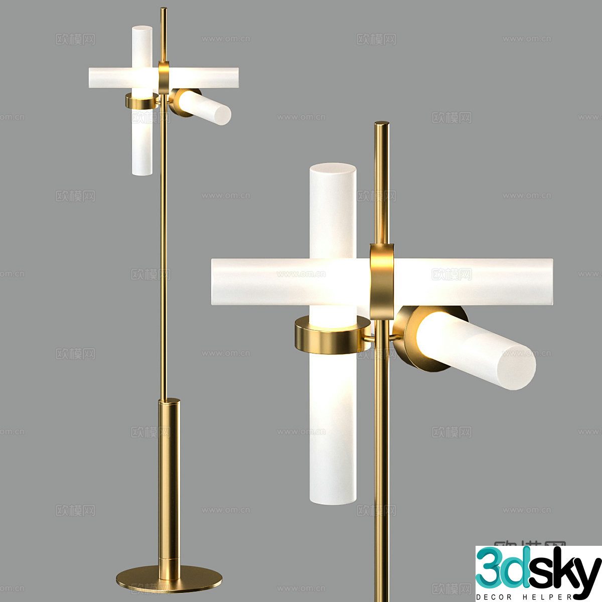Light luxury floor lamp 3D model
