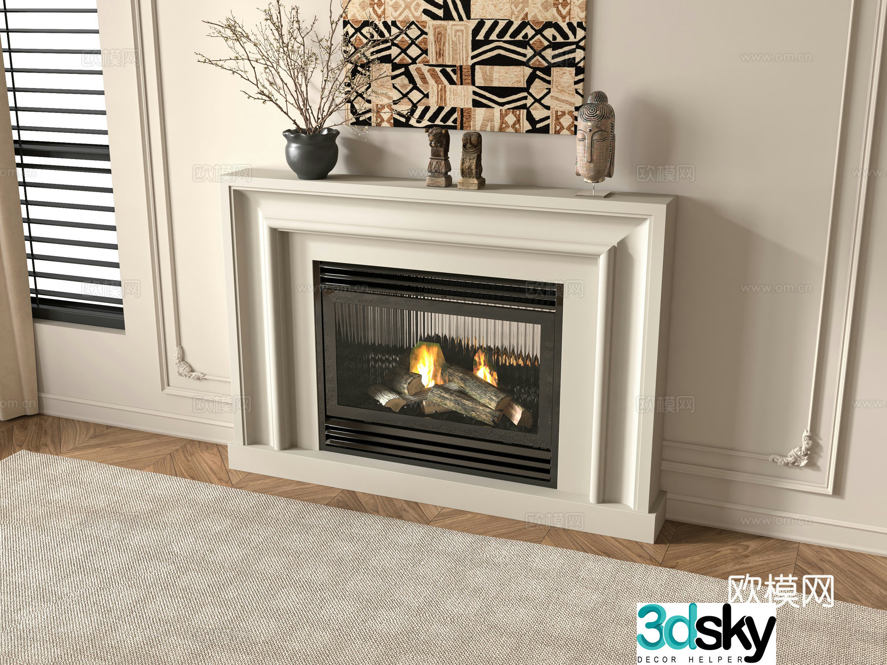 French fireplace 3d model