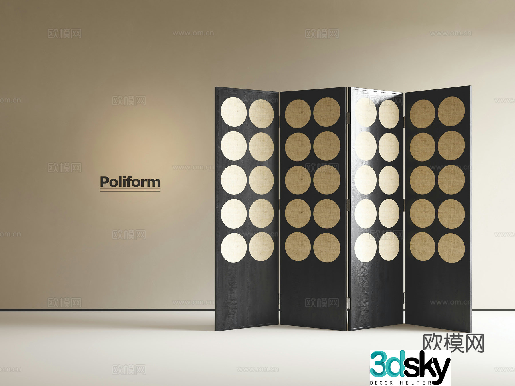 Medieval style screen 3d model
