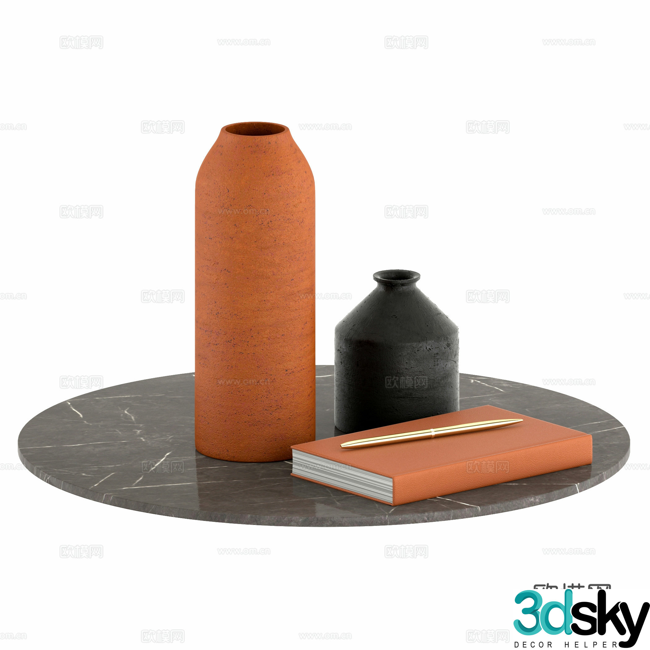 Desktop ornaments ceramic ware 3d model