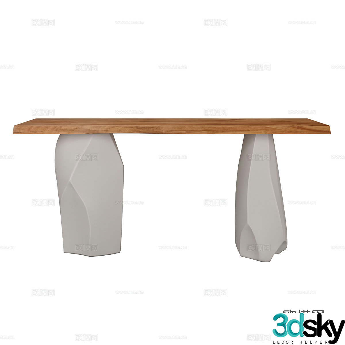 Nordic simple dining table dining table table 3d model