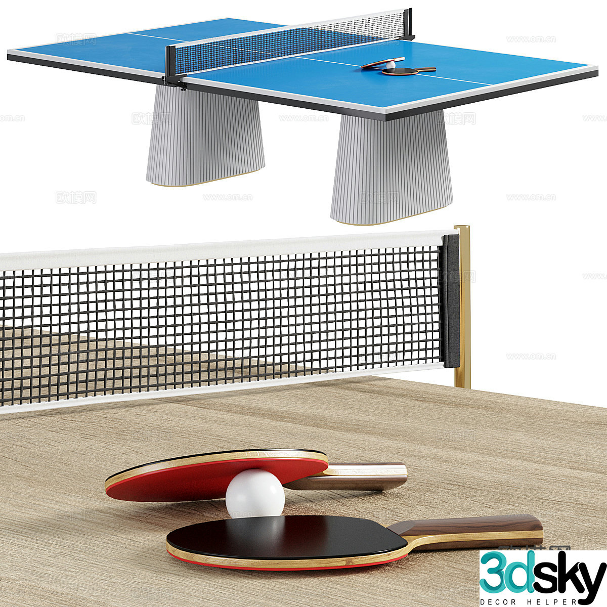 ping pong table 3d model