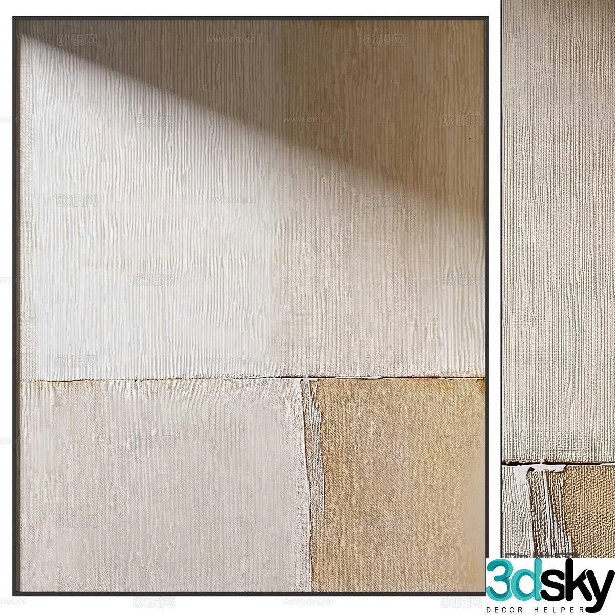 New Chinese style hanging painting texture painting 3d model