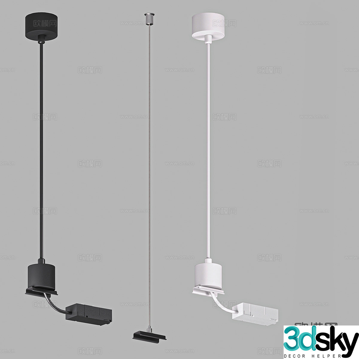 Modern simple small chandelier 3d model
