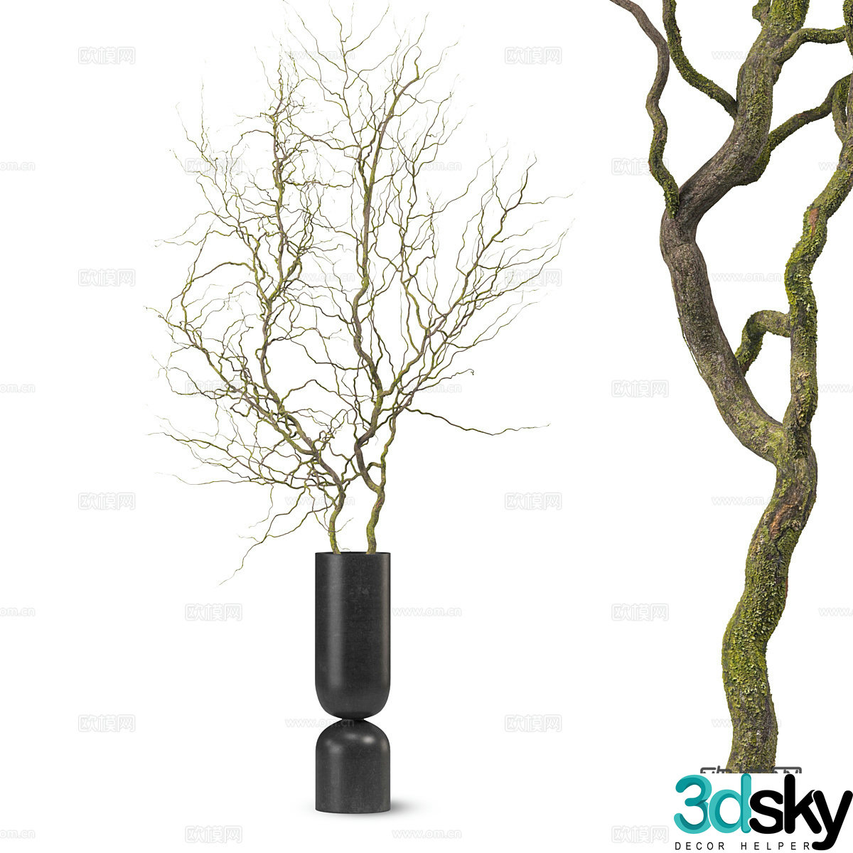 New Chinese style stem and branch vase 3D model