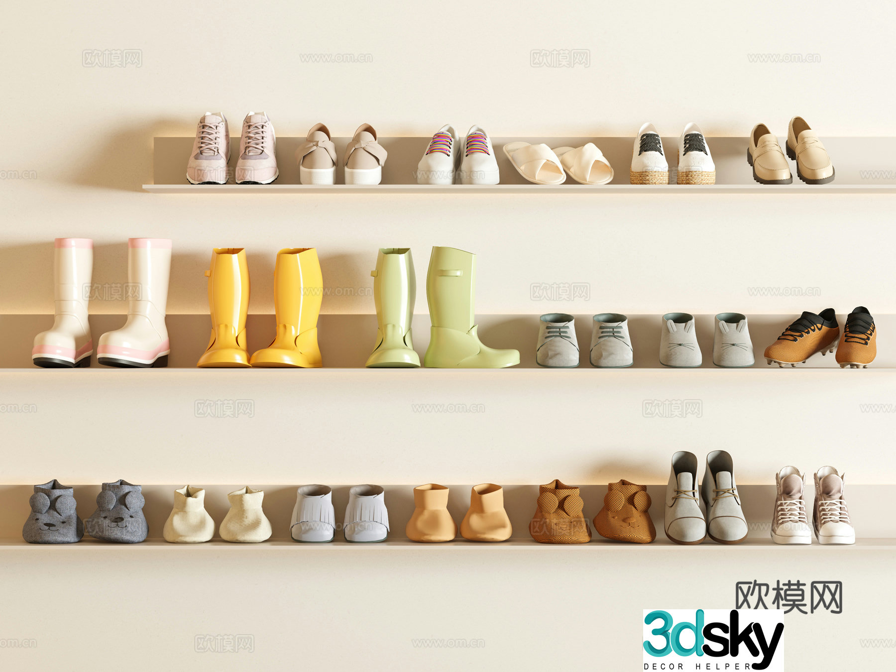 Shoes baby shoes rain boots children’s shoes girls shoes canvas shoes children’s shoes 3d model