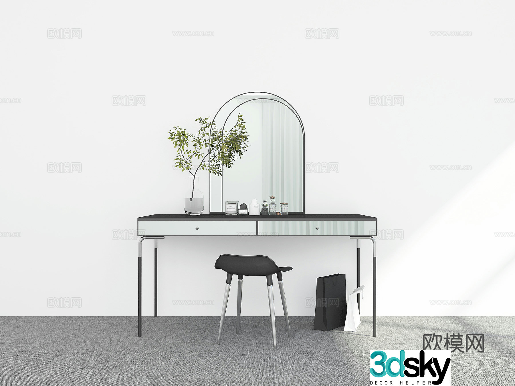 Modern dressing table 3d model
