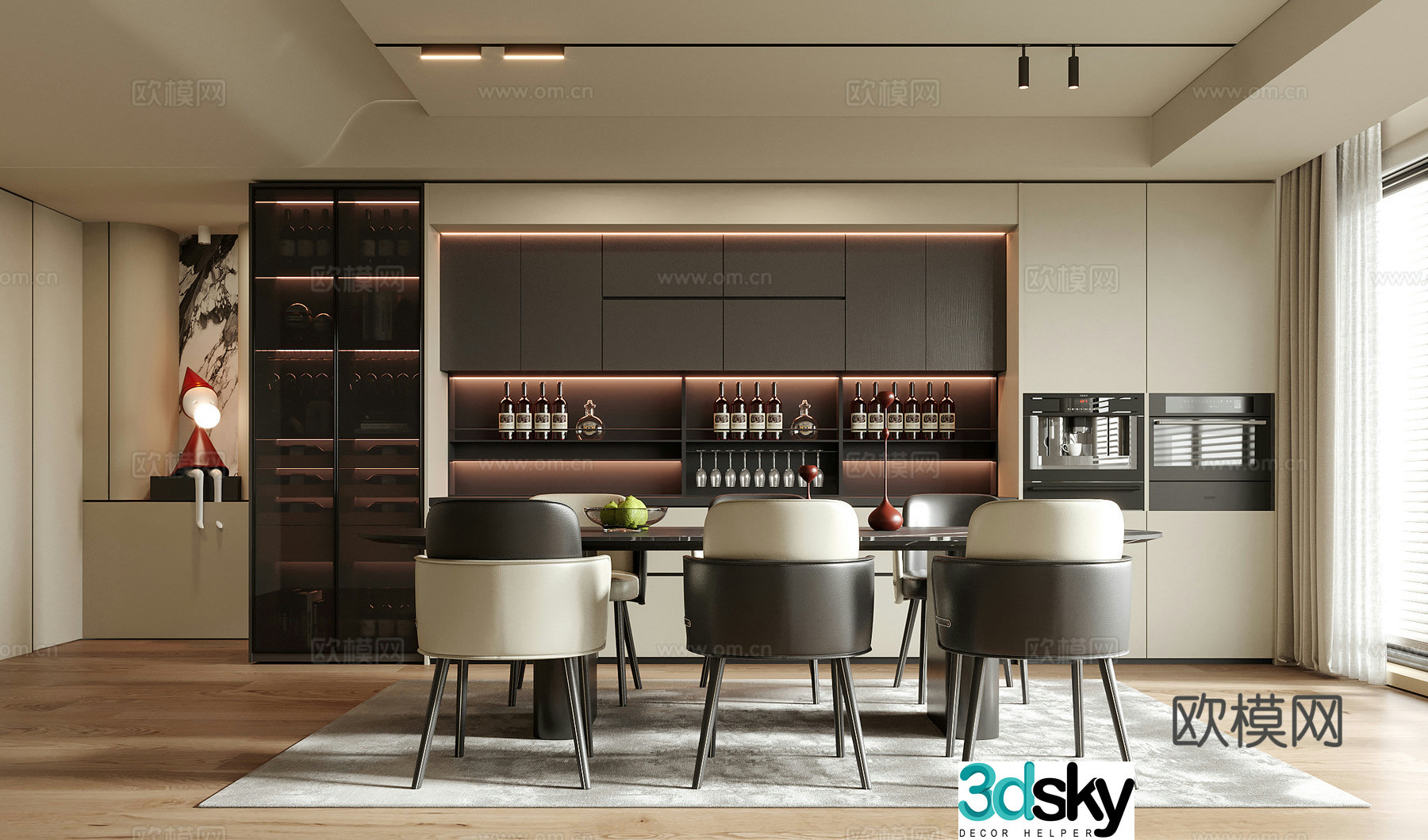 Modern restaurant 3d model