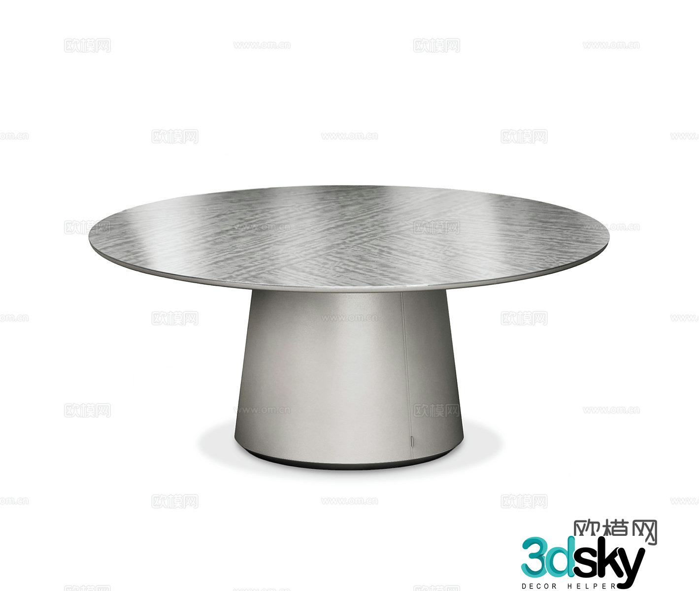 Modern dining table round table 3d model