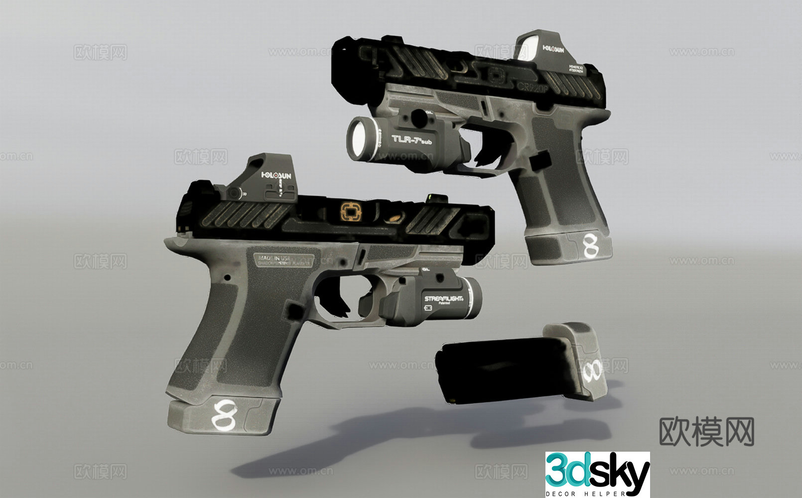 weapon pistol 3d model