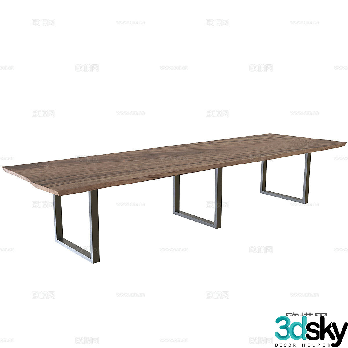 Nordic simple dining table dining table wooden dining table 3d model