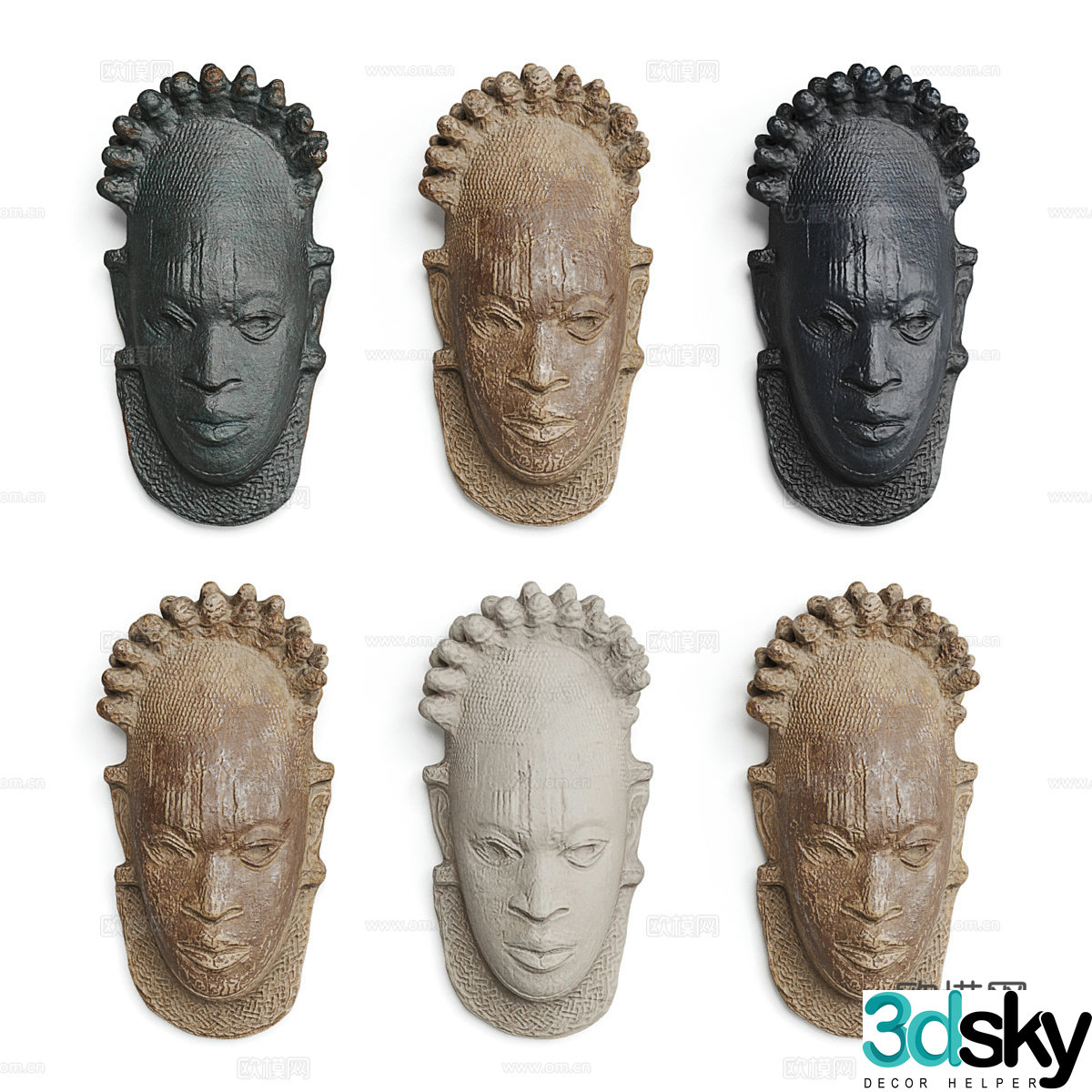 Human head sculpture 3d model