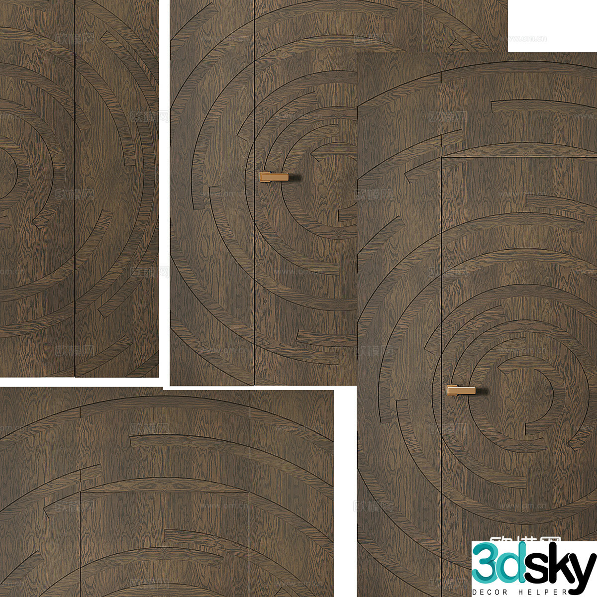 Modern minimalist door wooden door room door single door styling door 3d model