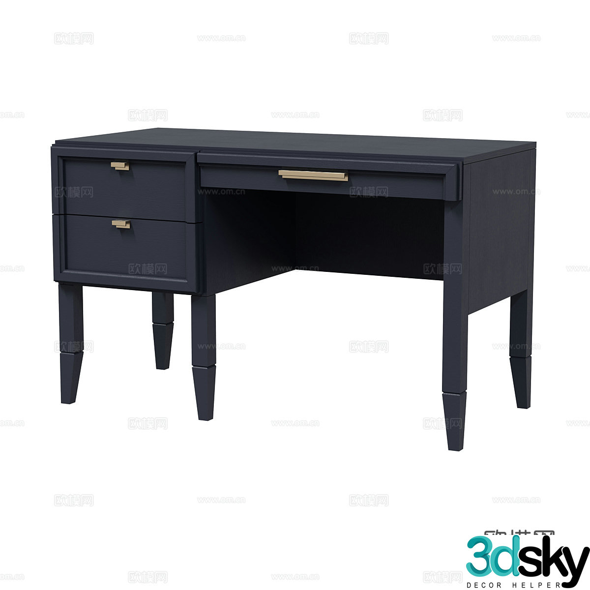 Nordic simple desk writing desk 3D model